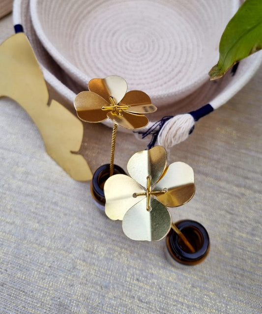 création trèfle à 4 feuilles en laiton décoration intérieure