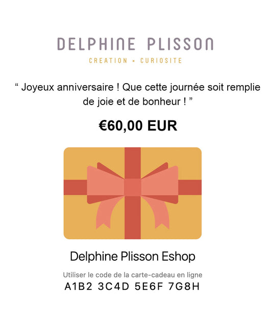 Bon cadeau envoyé par email